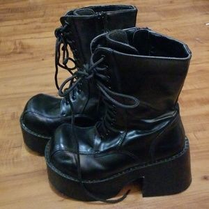 Platform Combat Boots size 7.5